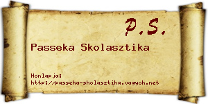 Passeka Skolasztika névjegykártya